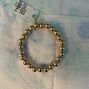 E.Newton classic gold 8 mm beaded bracelet NWT